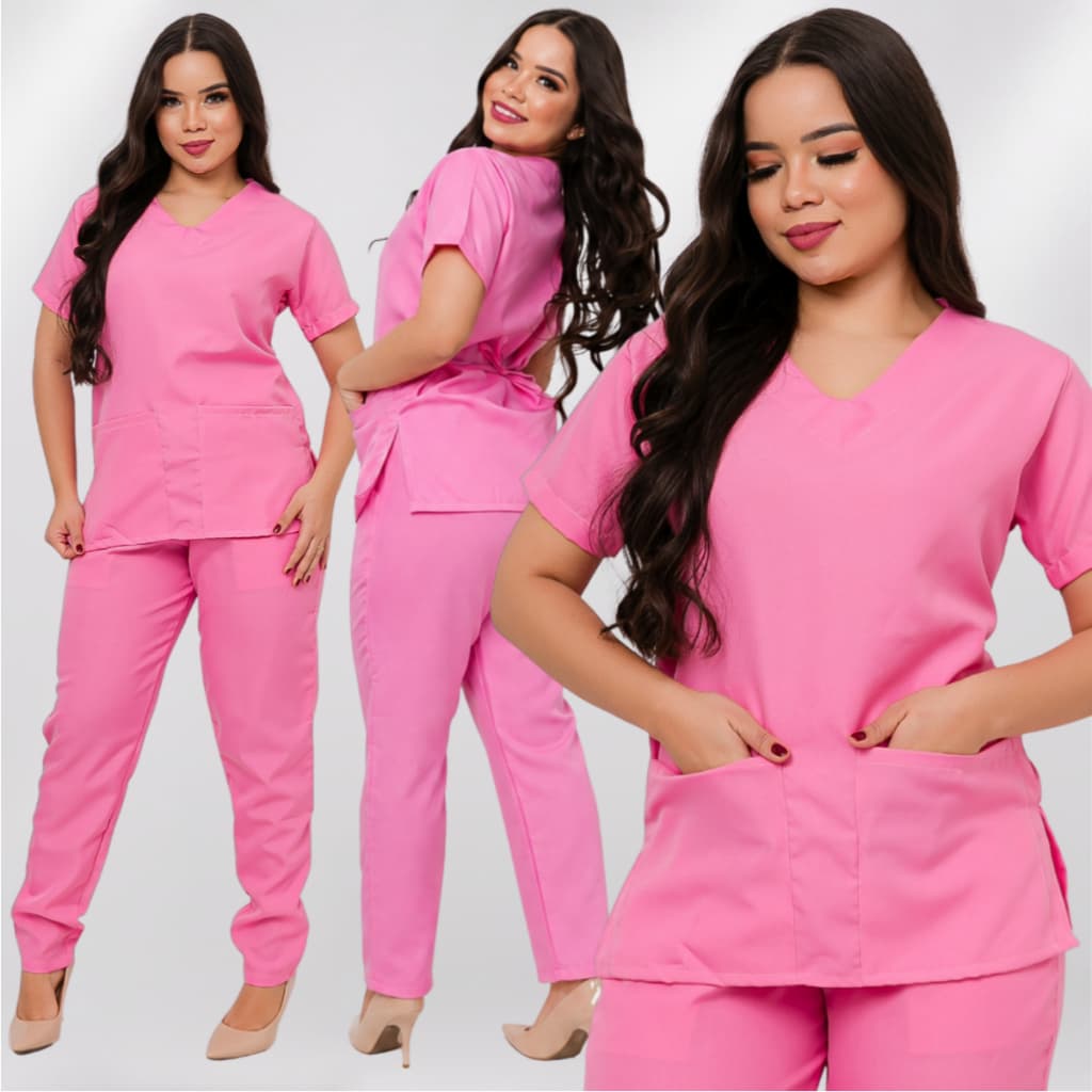 Pijama Cirurgico Hospitalar Feminino Oxford Roupa Privativa Para Esteticista Veterinaria Clinica