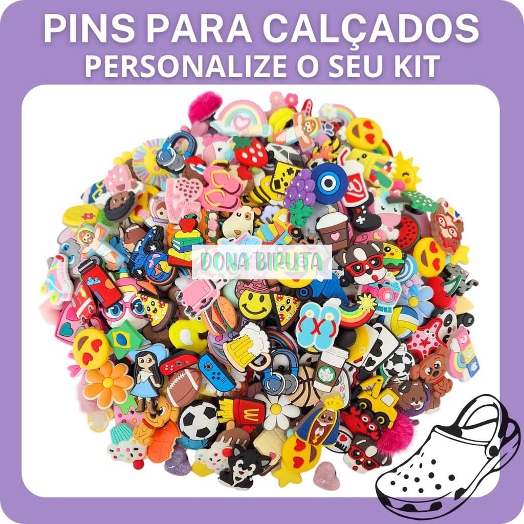 Pins Bottons Enfeites para Calçados – Escolha Seus Pins