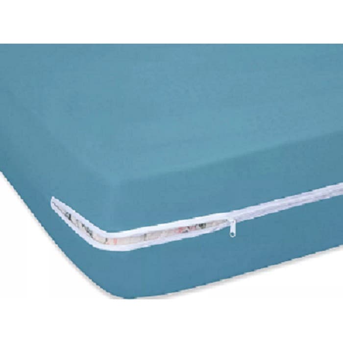 Capa Solteiro Colchão Malha  100% Algodão Zíper 25cm Altura