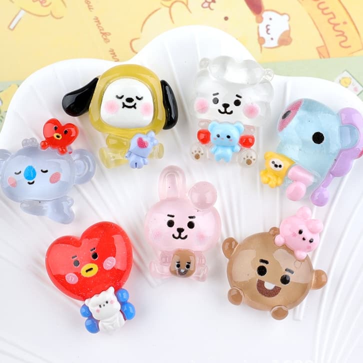 Novo Transparente BTS Adesivos Diy Sapato Accessorie Bangtan Meninos Ins Decoração Para