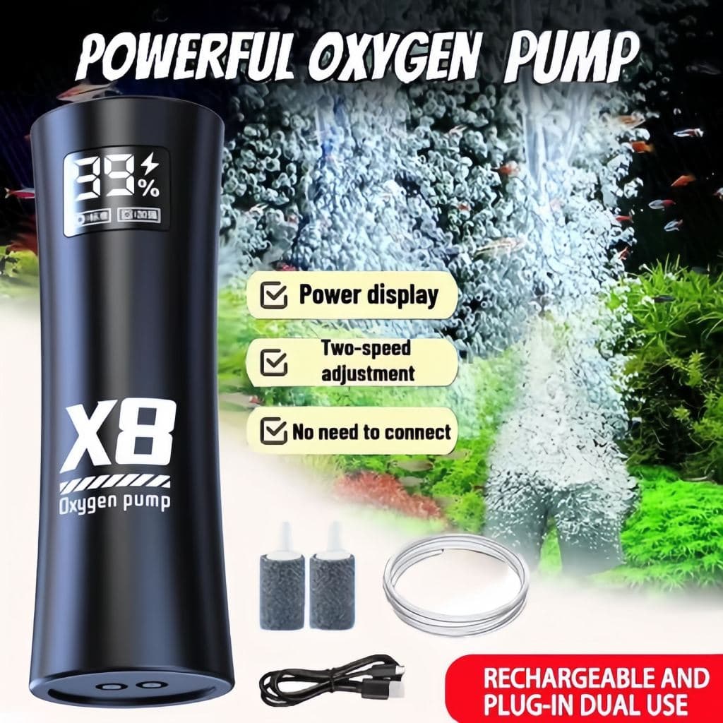Bomba De Oxigênio/Ar Compressor Portátil Para Aquario De Peixes Silencioso