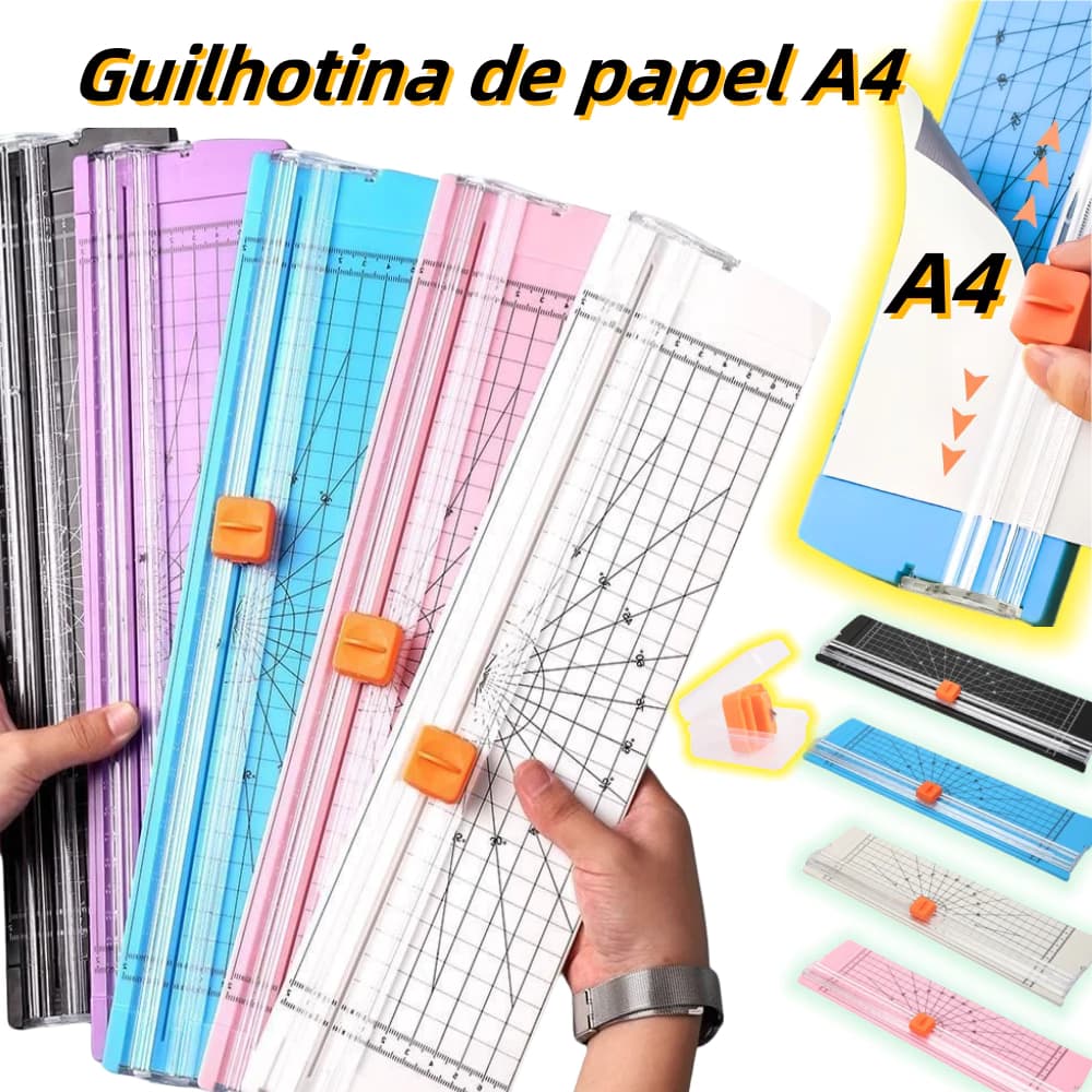 Guilhotina Cortador de papel A4 Cortador de papel de escritório Lâmina para álbum de recortes de fotografias VIVAO