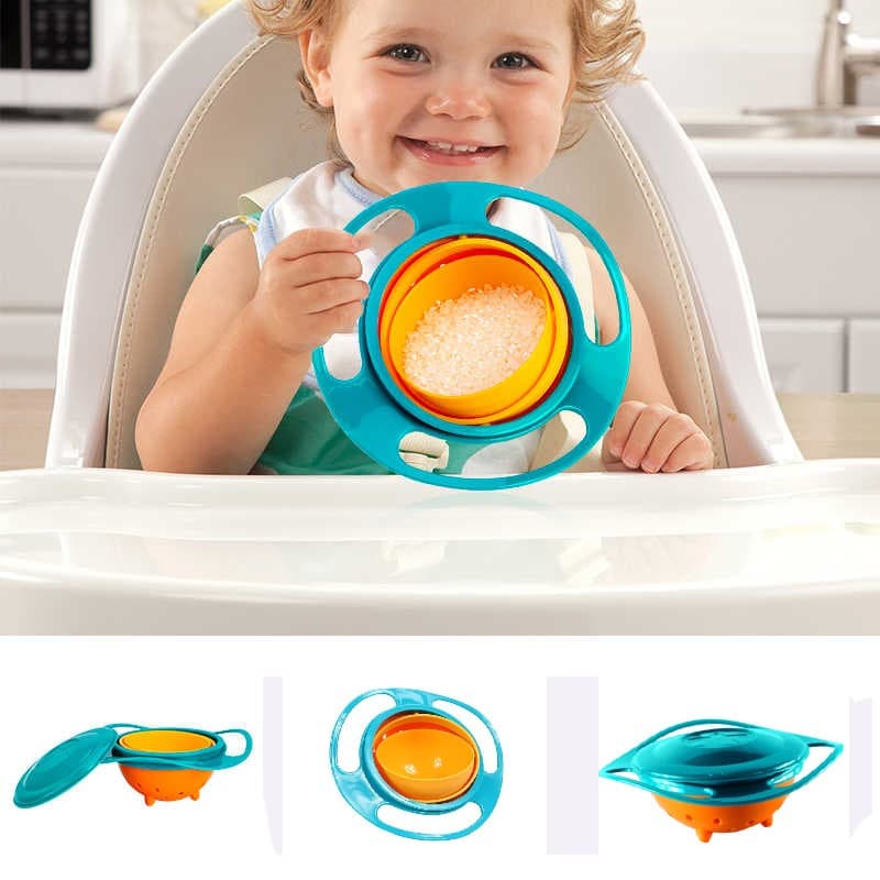 Pote Mágico Giratório 360° Infantil Gyro Bowl Sem Sujeira