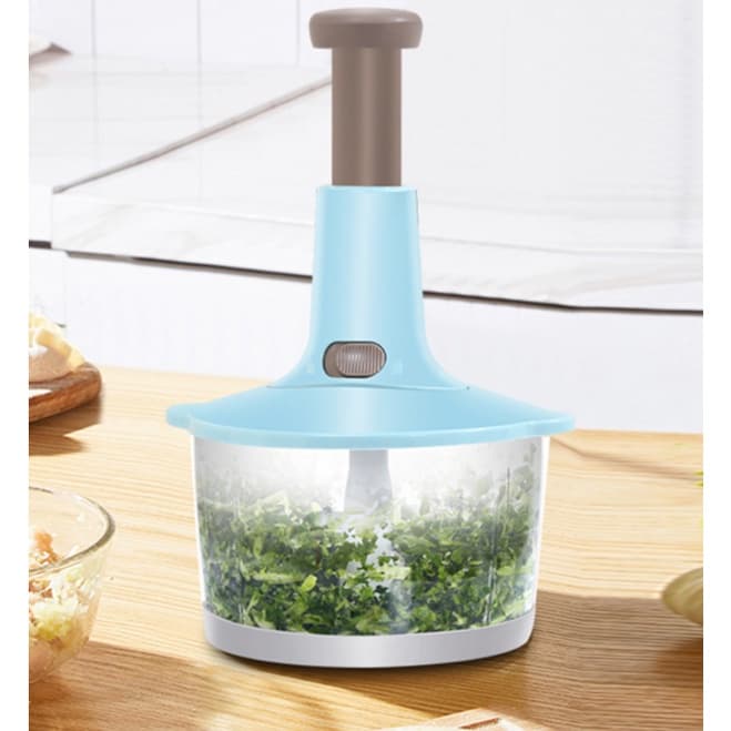 Processador de alimentos Três Lâminas Mixer e Trava de Segurança Manual 1,5 L