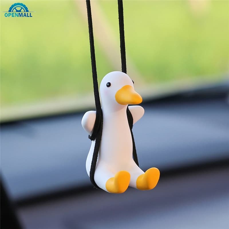 Acessório De Carro / Enfeite / Espelho Retrovisor De Pato Com Pingente De Pato Para Decoração De Carro / Presente De Aniversário