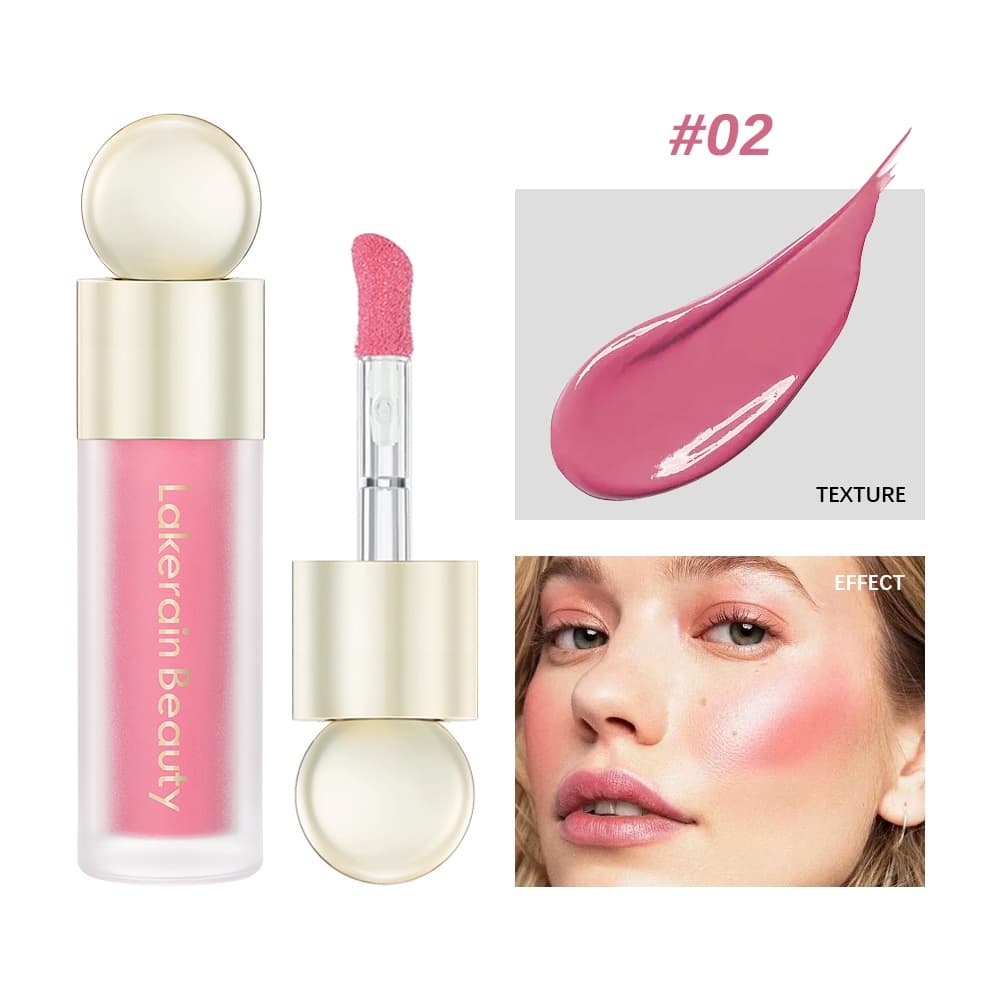 Blush Líquido Lakerain Veludo Em Brilho Hidratante De Longa Duração Lábio & Bochecha 5 Cores À Escolha