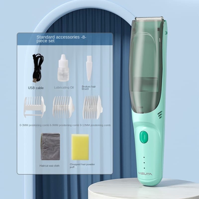 Máquina De Cortar Cabelo Infantil À Prova D'água Silencioso Absorção Automática