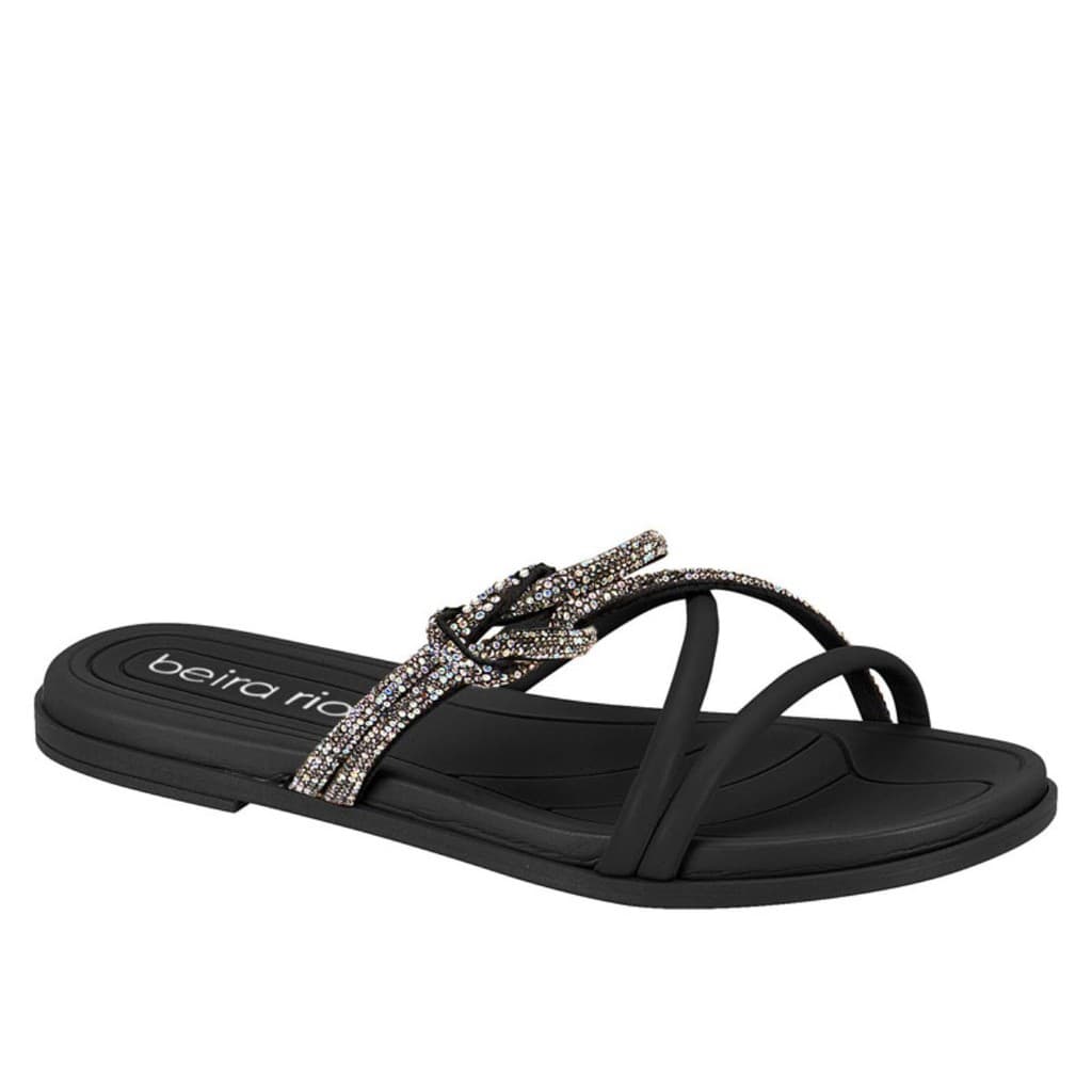 Tamanco Feminino Flat Conforto Brilho Beira Rio 8507.112