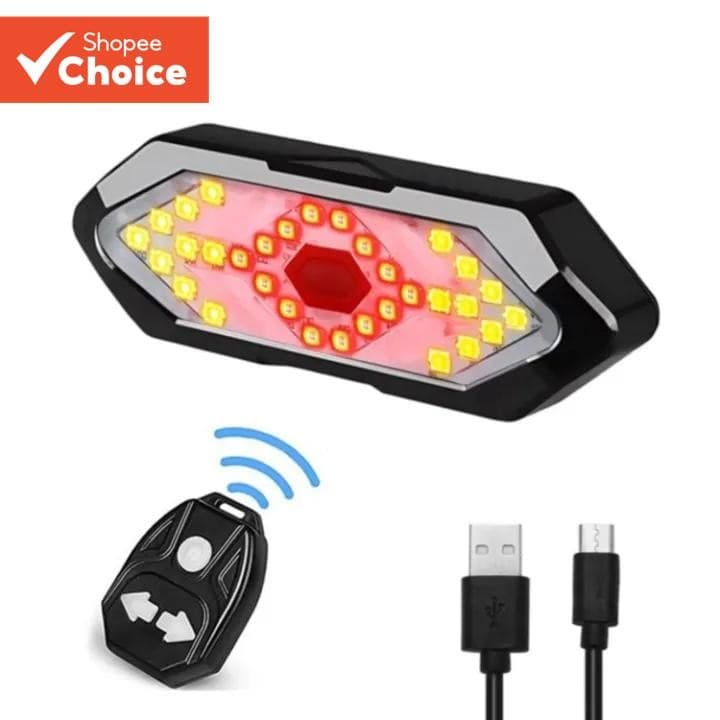 Luz Traseira De Bicicleta Com Controle Remoto , De Sinalização De Ciclismo À Prova D'água , Recarregável , 5 Modos Para