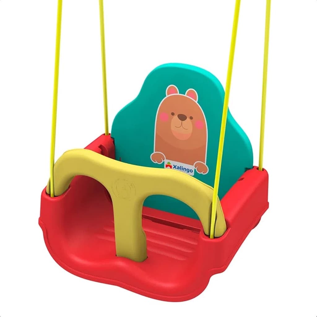 Balanço Infantil Ursinho Até 23kg Com Cinto de Segurança Xalingo Brinquedo Criança Presente