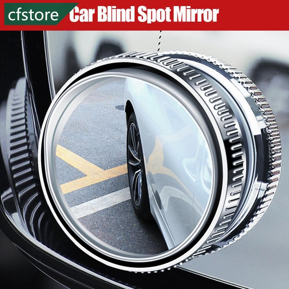 2Pcs Carro 360 Ponto Cego Rotativo Vista Traseira Espelho De Grande Ângulo Regulável Ventosa Redonda Convexo B8H3