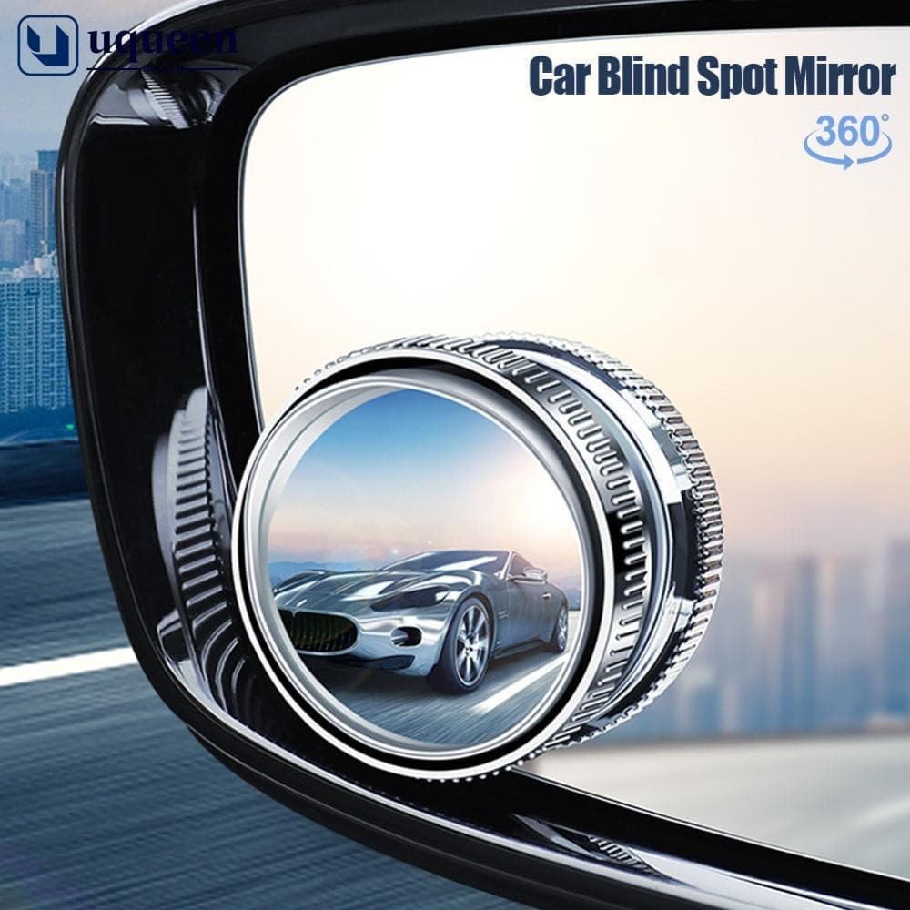 UQ 2Pcs Carro 360 Com Ponto Cego Giratório Vista Traseira Espelho De Ângulo Amplo Redondo Ajustável Ventosa Convexo S9W4