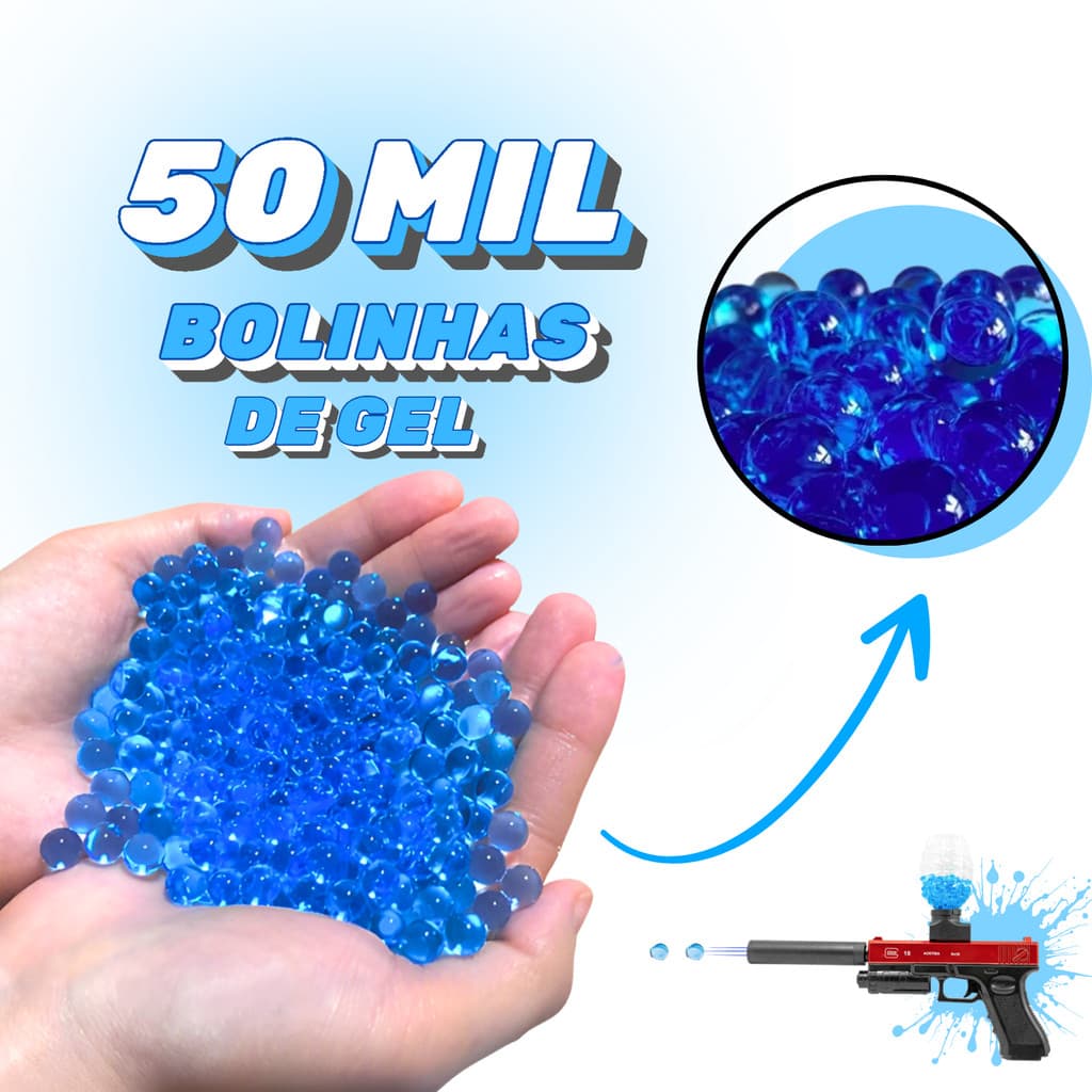 Kit 5 10 20 30 40 50 Mil Bolinha De Gel 7-8mm Cresce Na água Arminha Orbeez Munição Bolinha de Gel