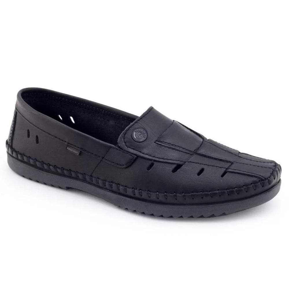 Mocassim Couro Freeway Logan 2 Masculino - Preto