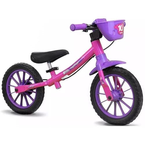 Bicicleta De Equilíbrio Balance Menina Nathor Aro 12