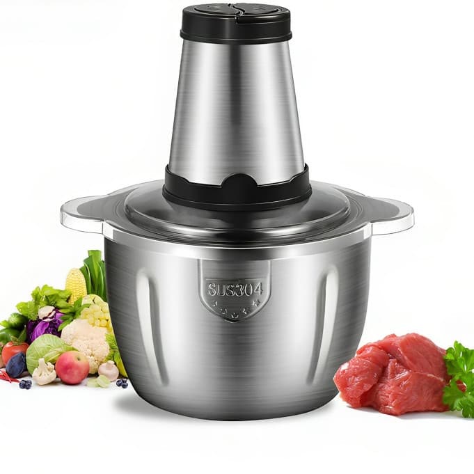 Picador De Alimentos Moedor de Carne Mixer Elétrica Processador Cozinha Casa Alho 3L