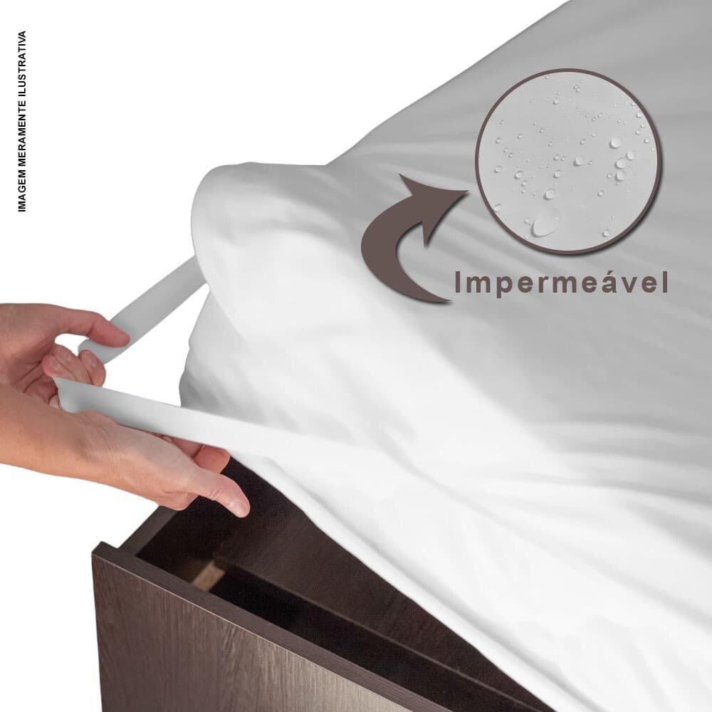 Capa de  Colchao Impermeavel Cama de Solteiro Com Elastico