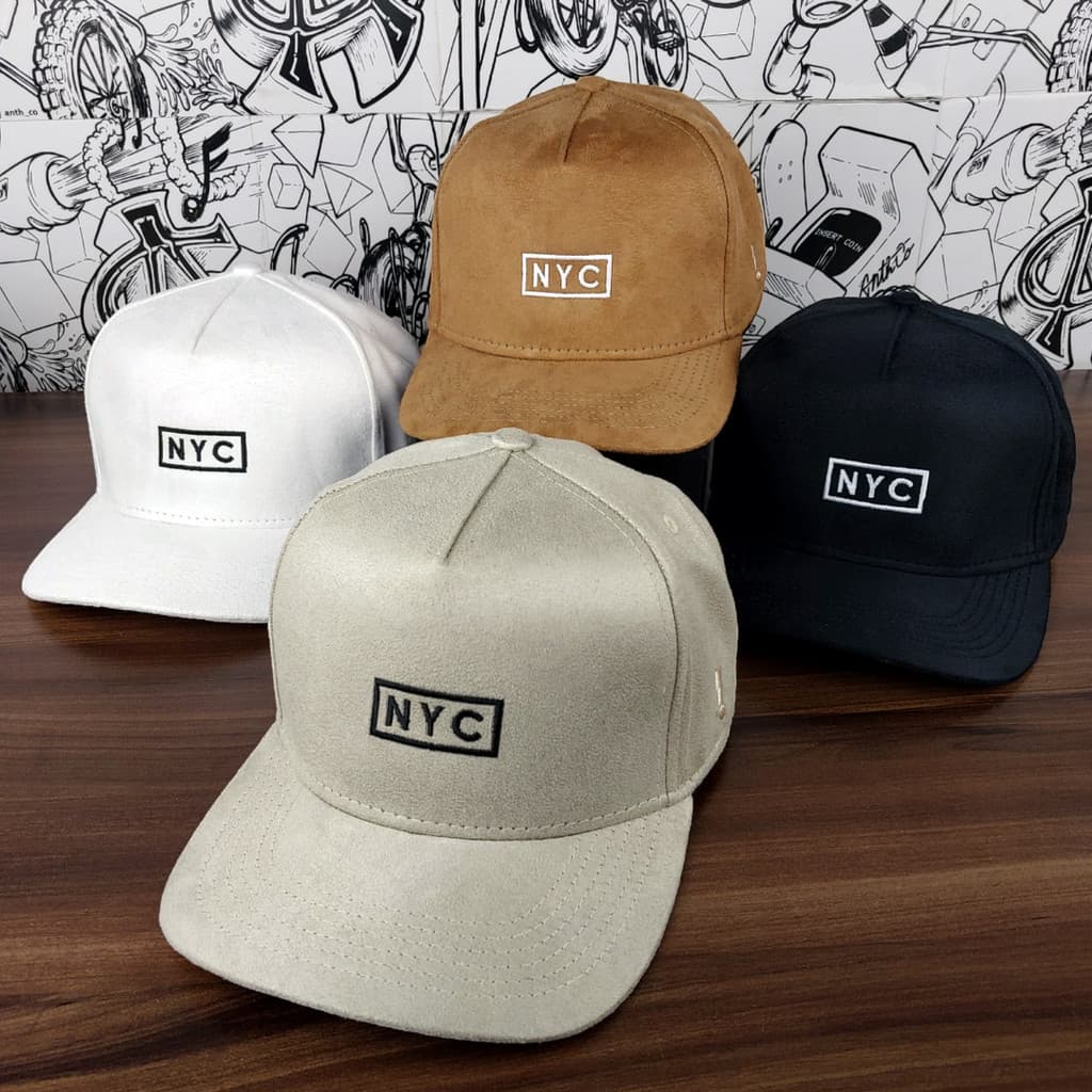 Bonés Aba Curva New York NY Bordado NYC Trucker Americano NY Premium Original De Camurça Chapéu