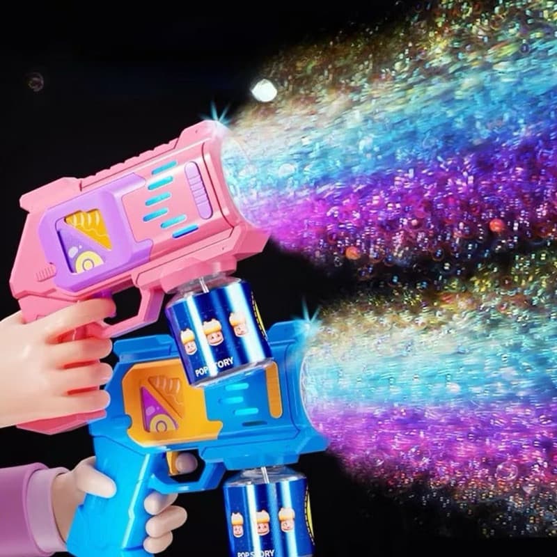 Arminha de Bolha de Sabão Infantil Automática Colorida Brinquedo Divertido Máquina de Bolhas Presente Criança
