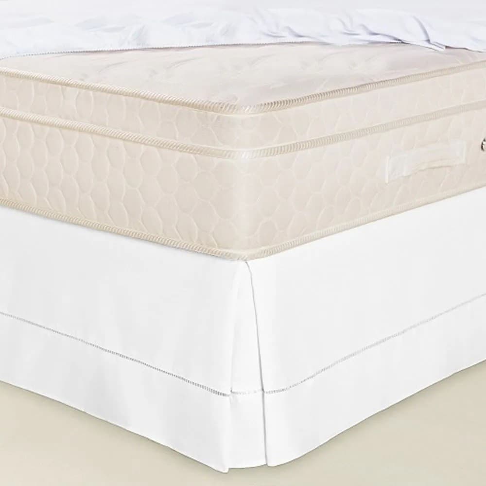 Saia Box para Cama Casal King Ponto Palito Oxford