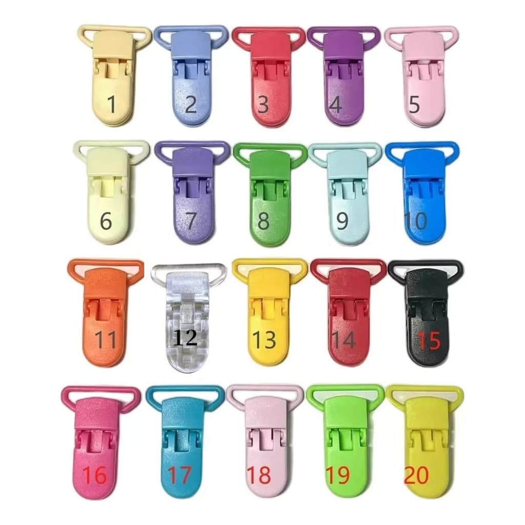 （Selecione a cor）30PCS/50PCS/100Pcs Prendedor De Chupeta Clip Jacaré  tigre