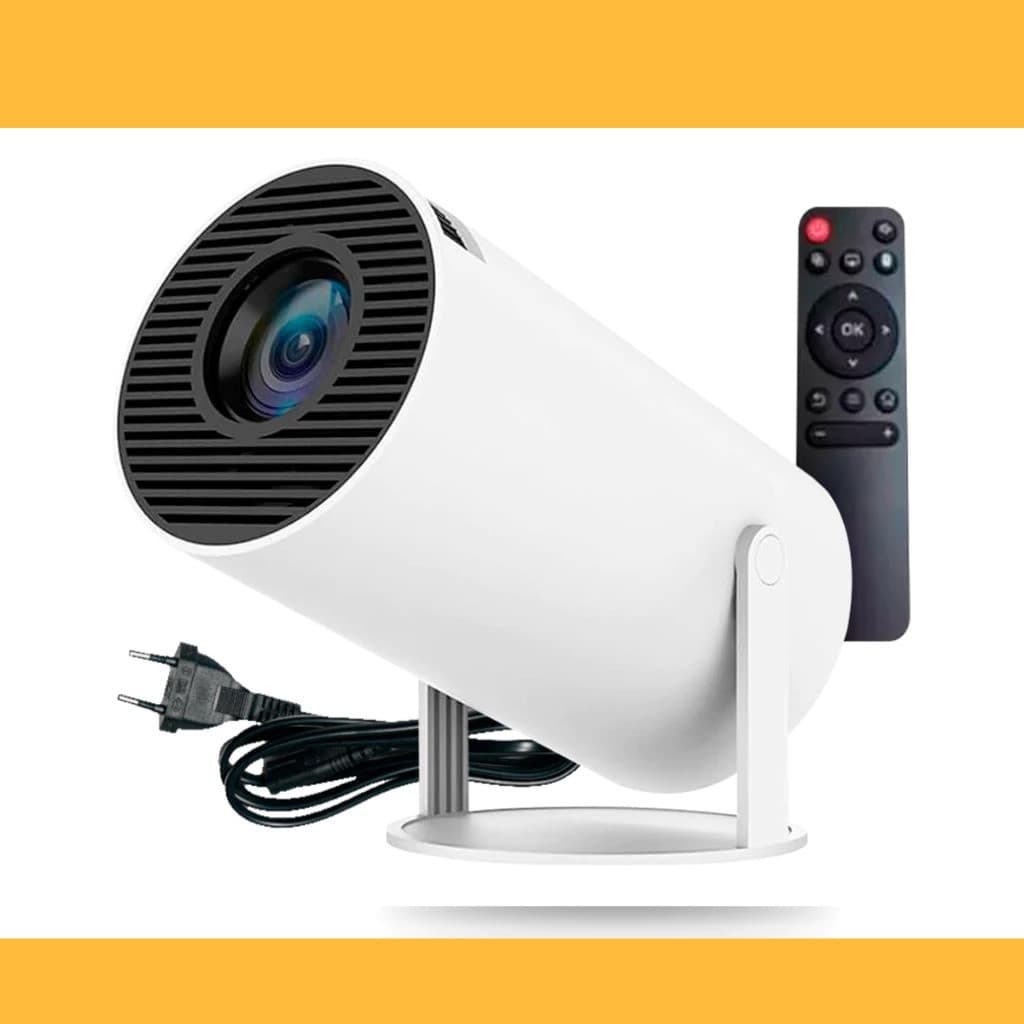 Projetor Wi-fi Portátil Hy300 Pro Original Com Android 11 USB HDMI Bluetooth Smart Cinema 4K HD