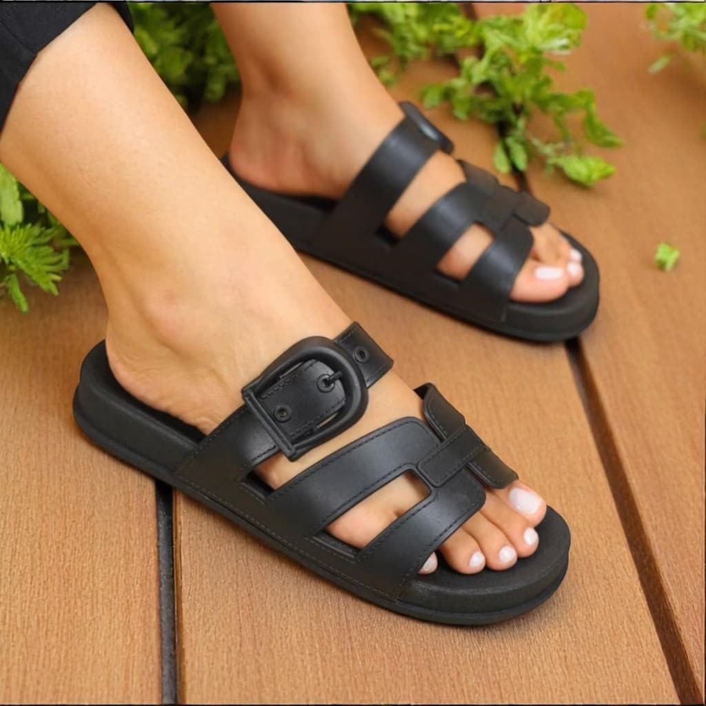 Sandália Feminina Estilo H Babuche – Leve, Antiderrapante e Super Confortável