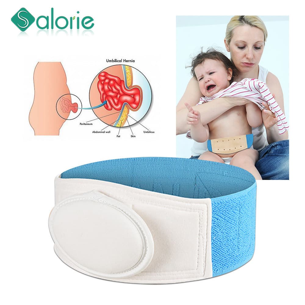 SALORIE Cinto De Hérnia Umbilical Infantil Com 3 Hernia Pad Recém-Nascido Botão De Apoio Do Umbigo Tratamento De Adesivo