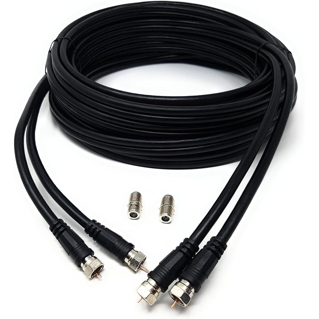 Cabo Coaxial Rg6 Preto 10 Metros P/ Antena Tv Montado promoção