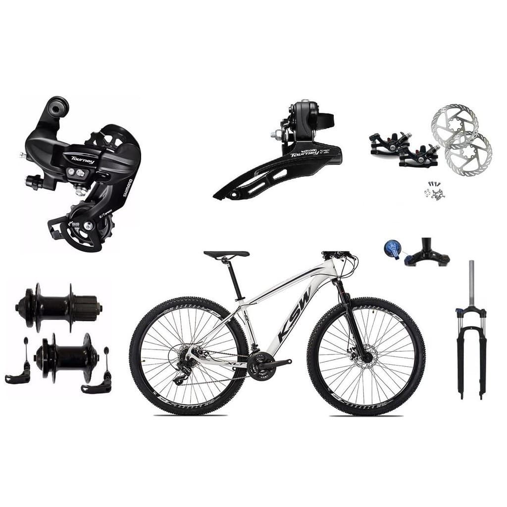 Bicicleta Aro 29 Ksw 24v Cambios Shimano - Cubo K7 E trava