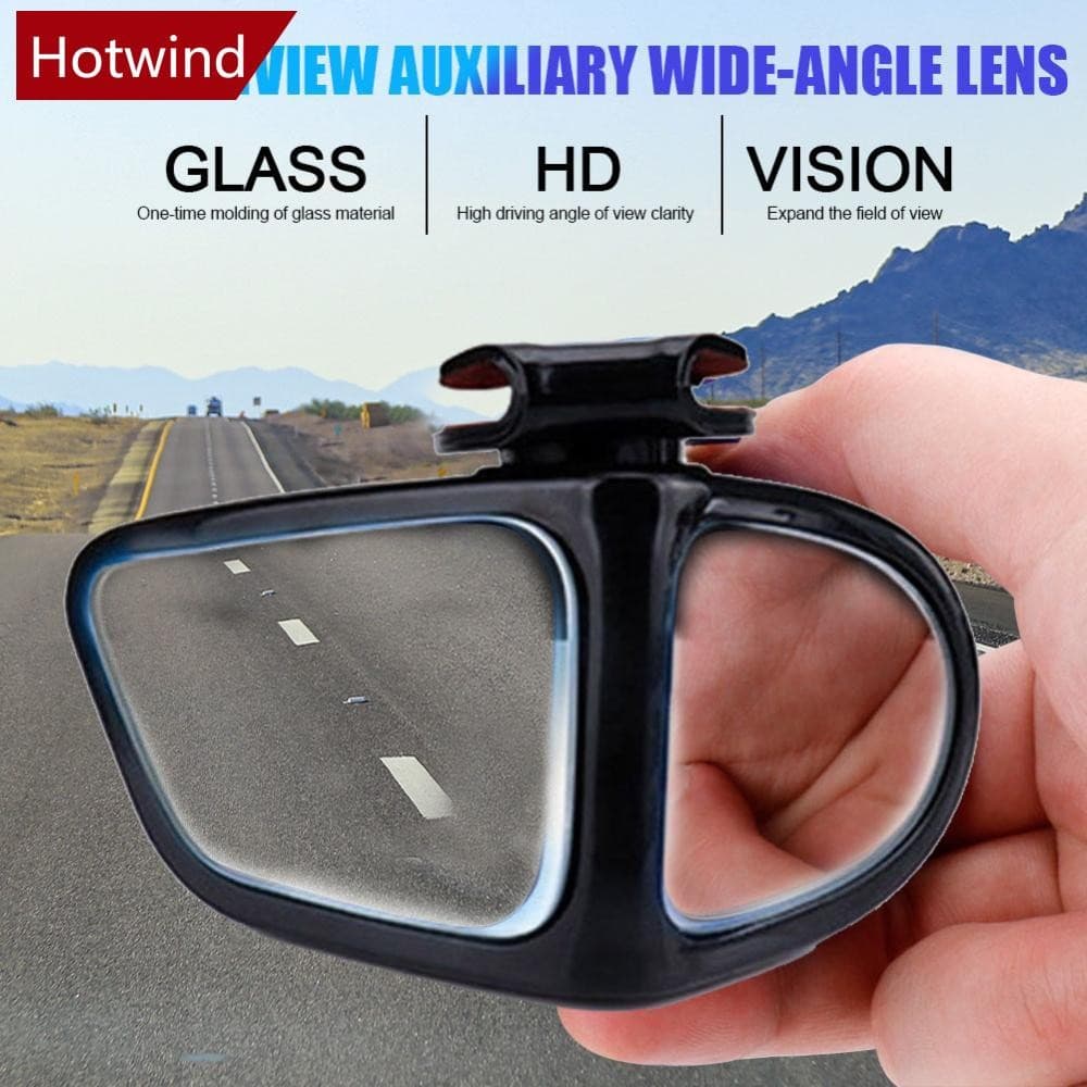 HOTWIND 1Pc Rotativo Espelho De Ponto Cego Do Carro 2 Lados Grande Angular Reverso Retrovisor Auxiliar S2X6