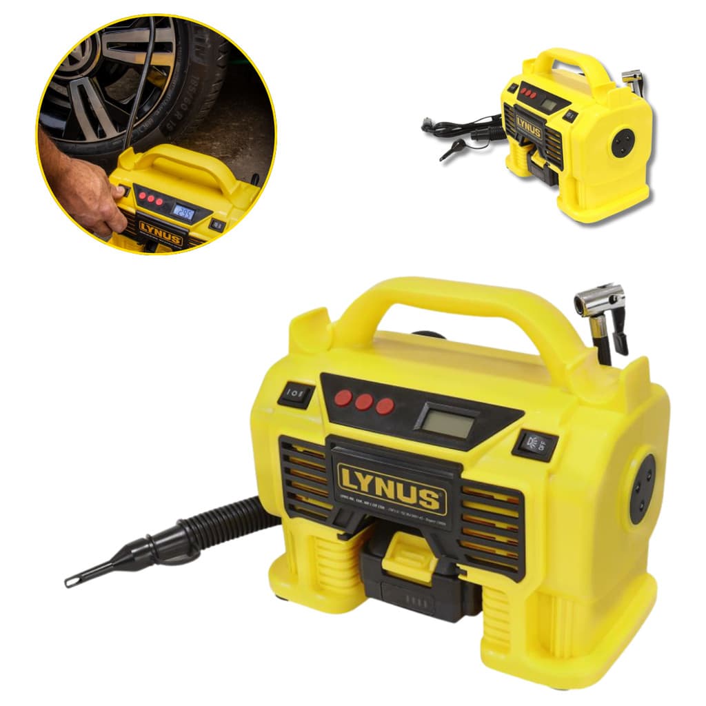 Compressor de Ar Portátil Lynus 20V CABI-20160 Com Calibrador Digital