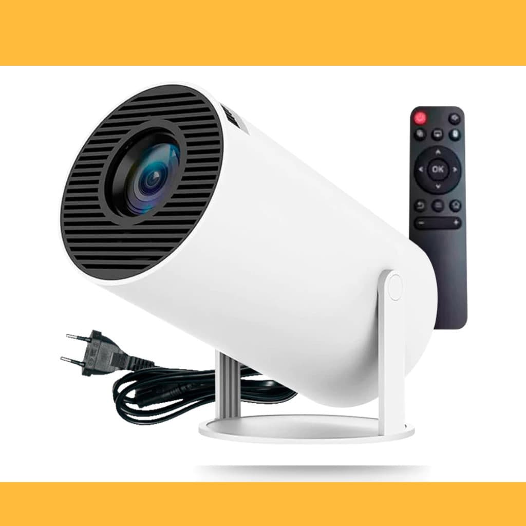 Projetor Wi-fi Portátil Hy300 Pro Original Com Android 11 USB HDMI Bluetooth Smart Cinema 4K HD