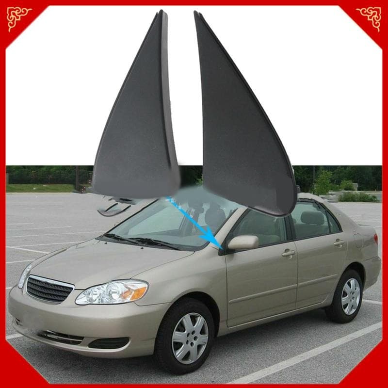2PC Exterior Espelho Retrovisor Guarnição Lateral Triângulo Fender Acessório Parte Para Toyota Corolla 2003-2008 60118-1