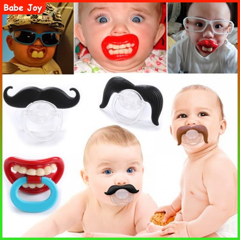 Chupeta Divertida Para Bebês , Bigode Divertido , De Correção Crianças Calmante Em Formato De Lábio