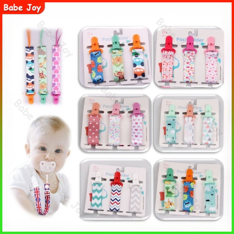 3 Pçs Prendedor De Chupeta Personalizado Desenhos Divertidos Menino/Menina chupeta bico bebê menino