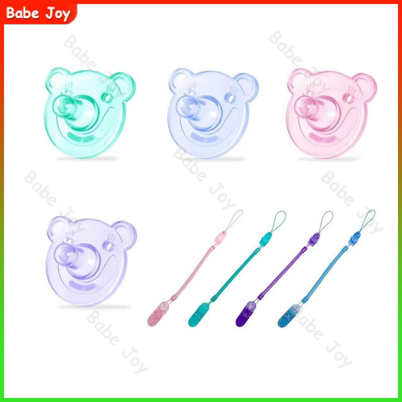 Chupeta De Silicone Para Bebê Desenho Animado Urso Sorridente Adequado NewBins Modelo Primavera