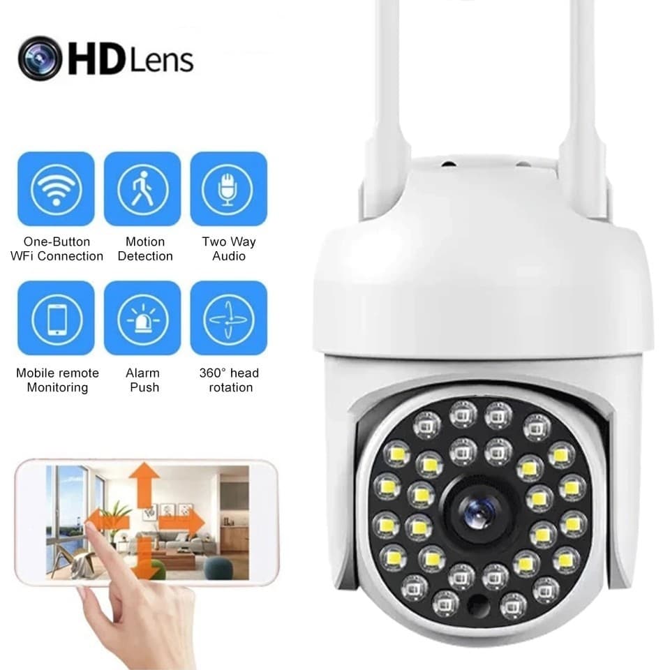 Câmera De Segurança 5G wi-fi externa À Prova D'água IP66 full hd Icsee gira 360 speed dome - Bivolt Com 28 LEDs  SC-B47