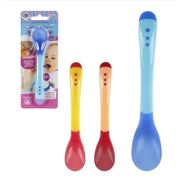Talher Para Bebe De Silicone Sensitive Quente E Frio - Art Baby