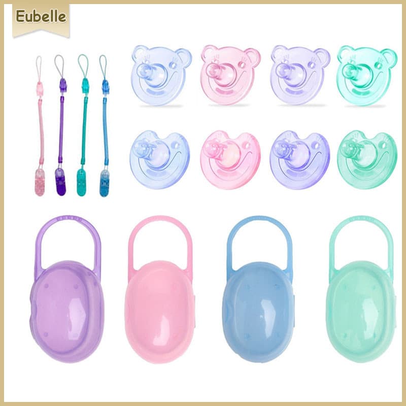 Chupeta de Silicone para Bebê Chupeta de Silicone Acessórios de Alimentação Corrente de Mamilo