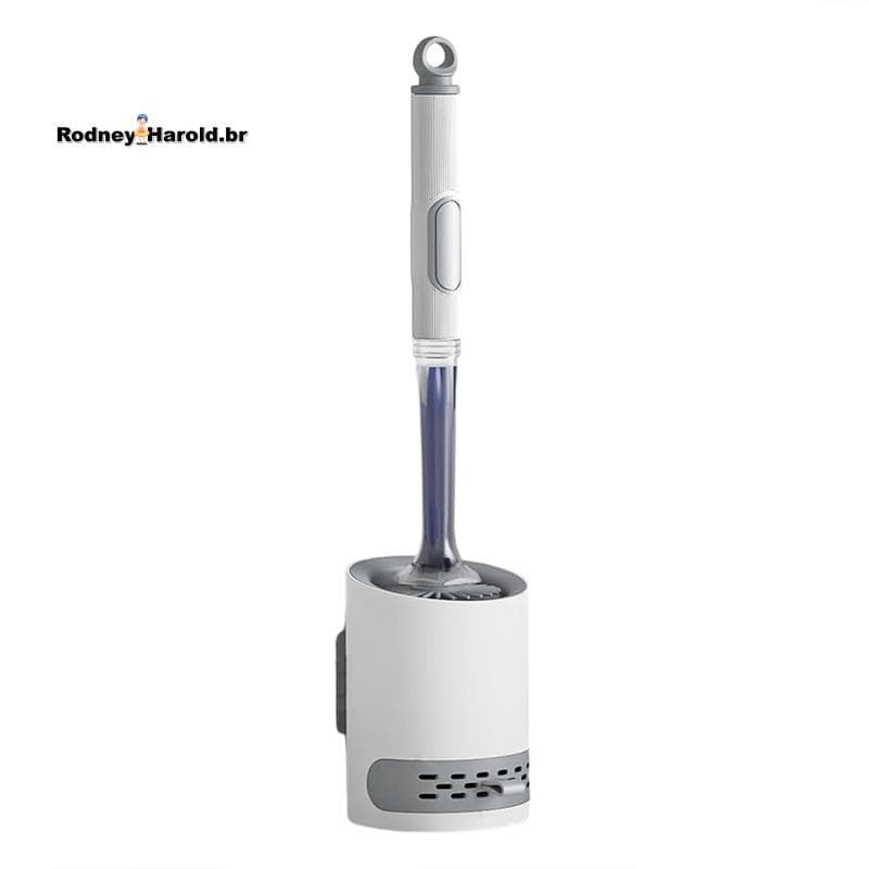 Escova De Vaso Sanitário Detergente Recarregável Silicone Cabeça-Montado Na Parede Alça Longa Para Ferramentas De Limpez