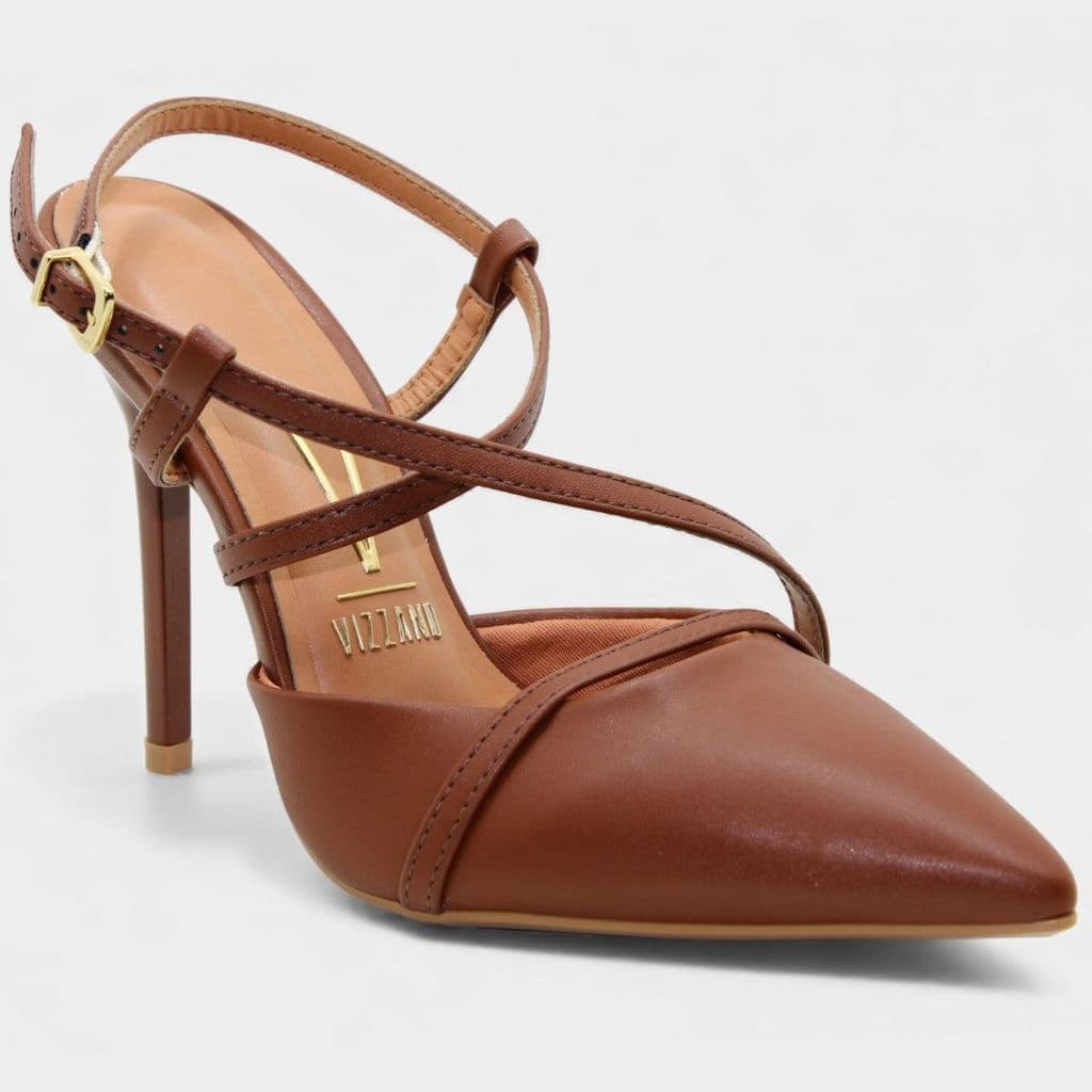 Scarpin Vizzano Salto Alto Tiras Cruzadas Feminino