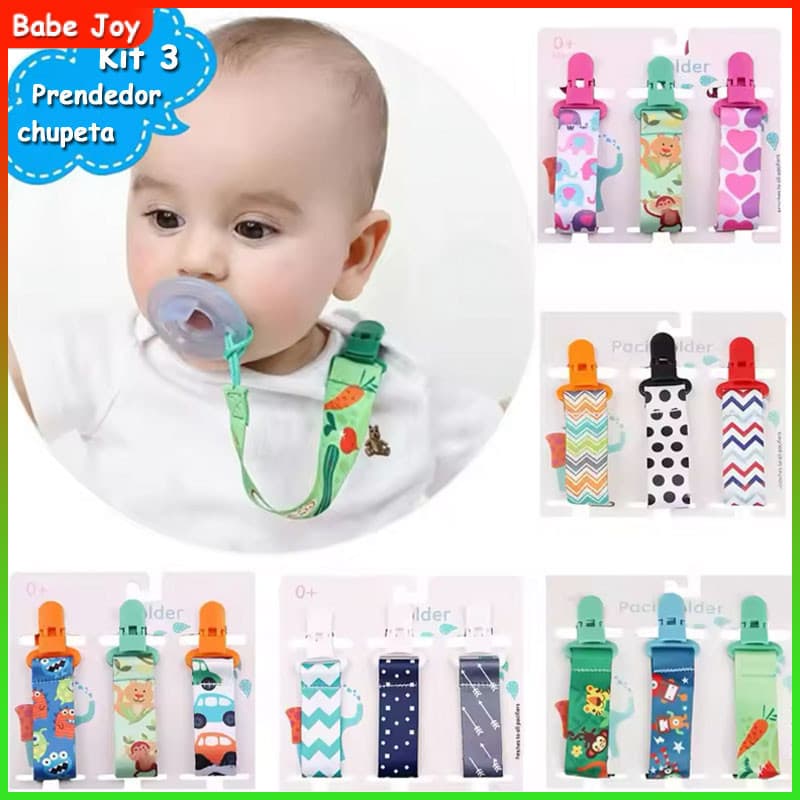 3 Peças/set Corrente De Clipe De Chupeta De Bebê , Conexão De Porta Infantil/Brinquedo De Mordida anti-Queda