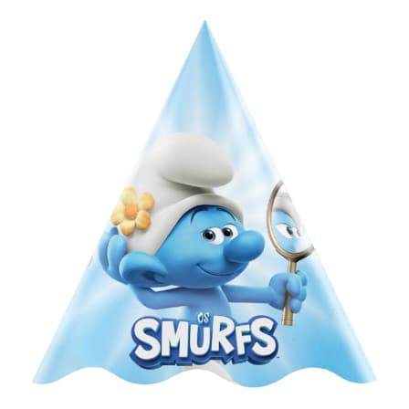 8 Chapéu Aniversário Decoração Smurfs Festa
