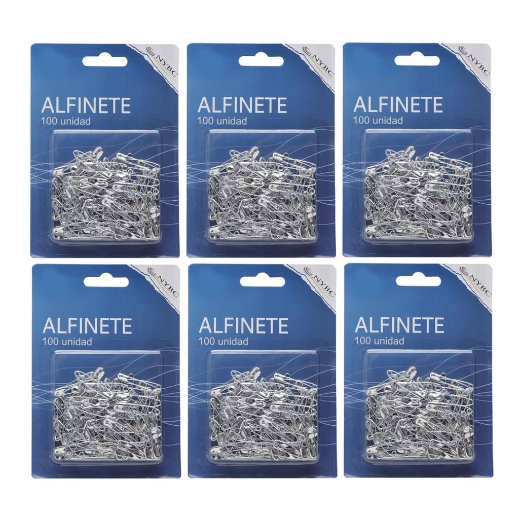 Alfinete de Segurança N.000 Prata com 600 Unidades – NYBC | Alta Resistência e Qualidade
