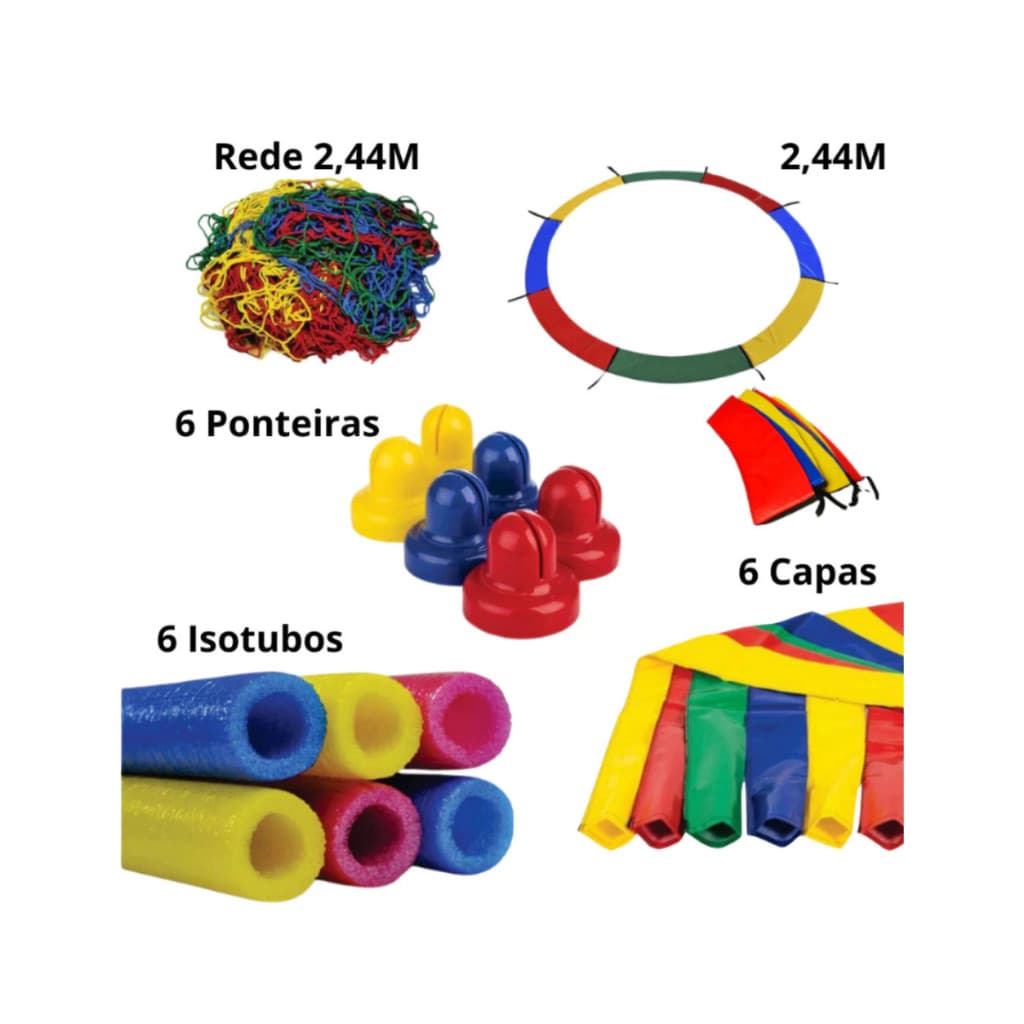 Protetor de Molas 2,44m + Acessórios Para Cama Elástica