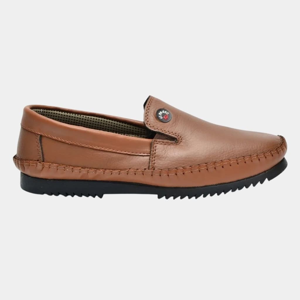 Sapato Casual Masculino Mocassim Confortável Slip On Couro Sintético Leve Antiderrapante Dia a Dia Trabalho