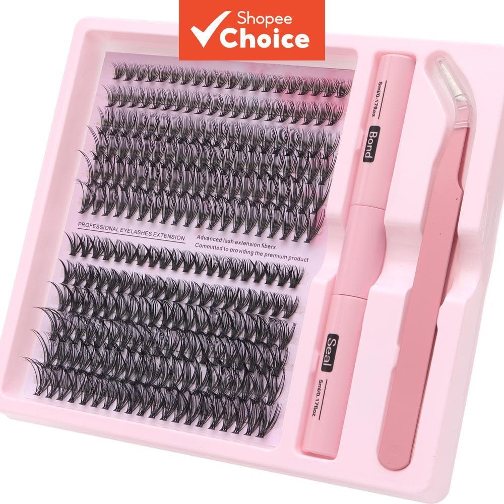 Conjunto De Cílios Grossos Tipo D , 8-16 Mm De Comprimento , 20-30D , Mais De 200 Peças . Inclui Cola E Pinça Adequado P