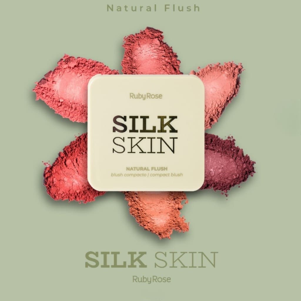 Blush Compacto Natural Flush Silk Skin - Ruby Rose