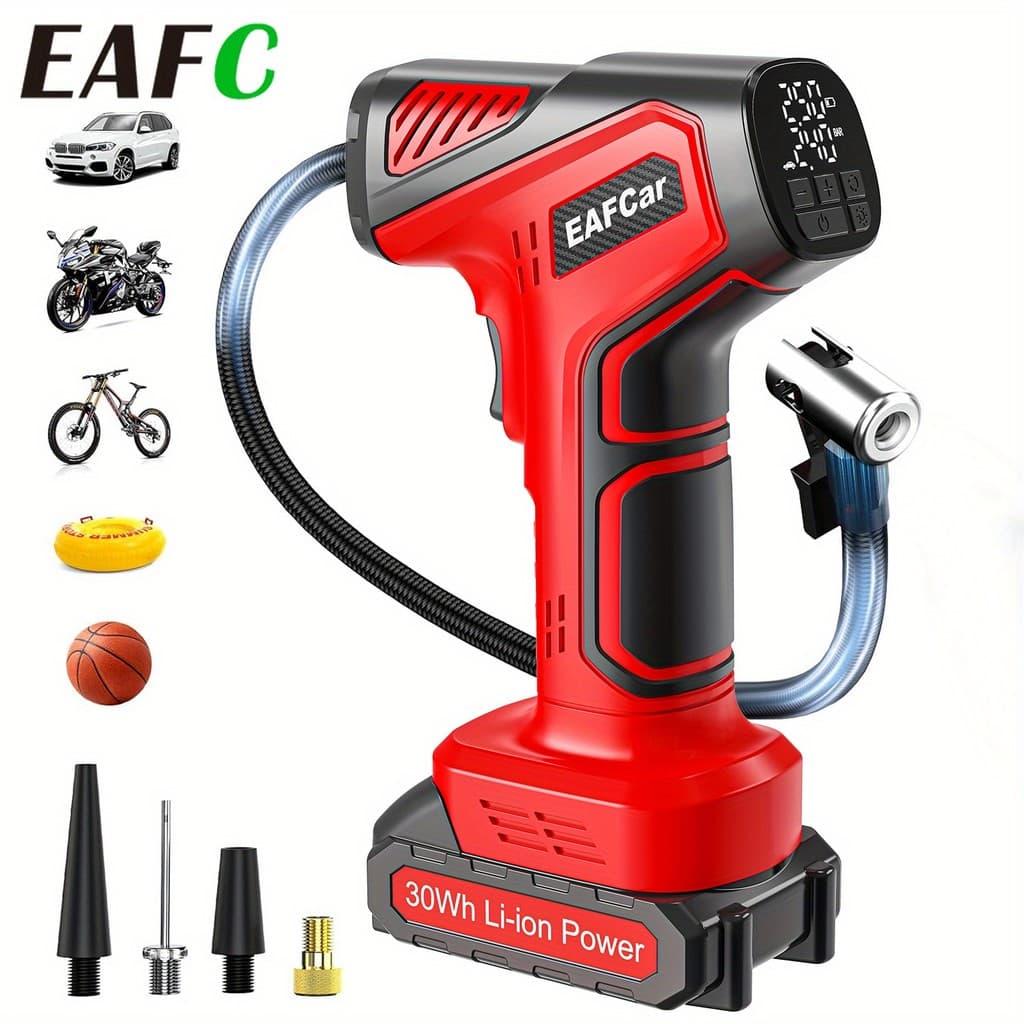 Compressor de ar rápido sem fio portátil EAFC, 21V, velocidade inflável duplo o compressor de ar comum, bomba de ar de p